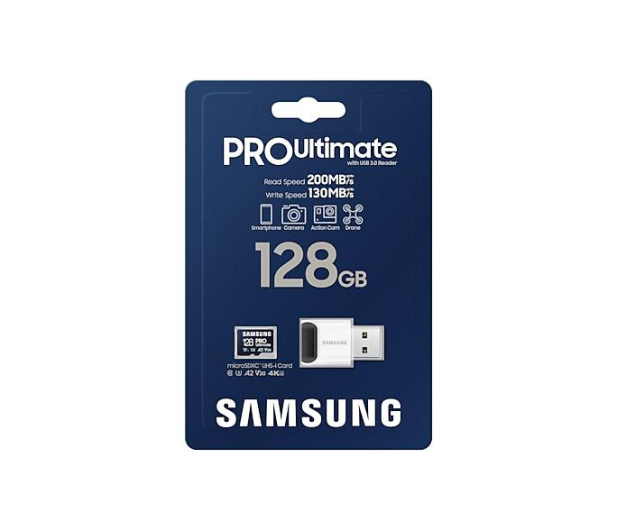 Samsung 128GB microSDXC PRO Ultimate 200MB/s z czytnikiem (2023) - 1182075 - zdjęcie 6